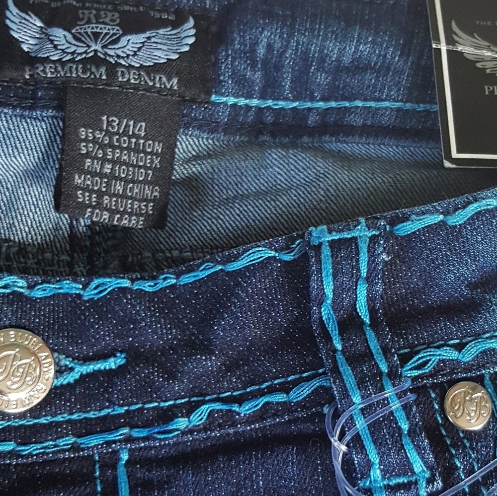💥Distressed Intense Blue Jeans💋 - Picture 3 of 5